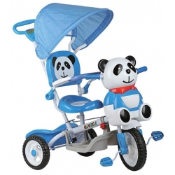 Trójkołowiec Rowerek Trójkołowy Dla Dzieci PANDA Z Rączką Do Pchania Oraz Modułem Dźwiękowym